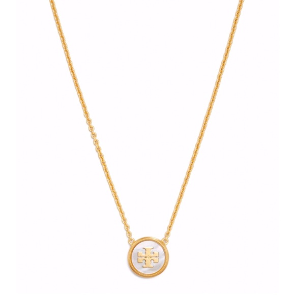 TORY BURCH • Semiprecious Pendant Logo Necklace - Picture 3 of 6